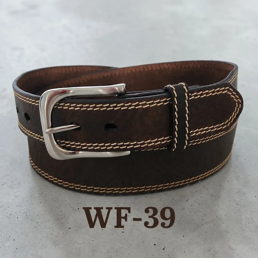 Ranger Belt Company WF-39 Distress Brown Leather Tapered Belt Size , 42, 46